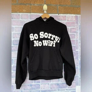 Madhappy So Sorry No WiFi Black Hooded Sweatshirt size XS